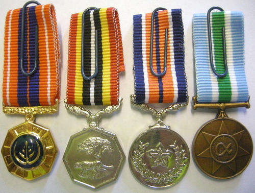 Miniature Medal Set of Four (Pro Patria, Southern Africa, General Service & Unitas)