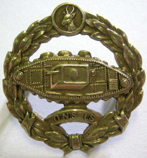 SA Tank Corps Cap Badge