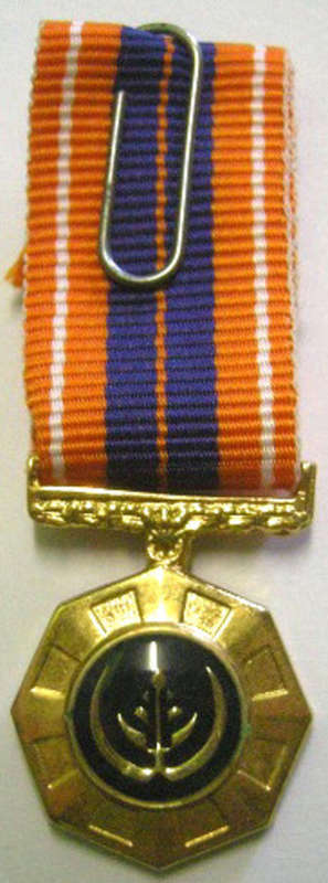 Miniature Pro Patria Medal Raised Epoxy Matte Finish @ Back