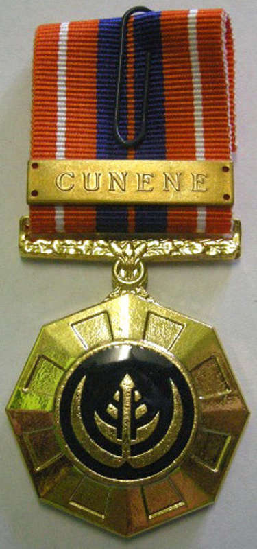 Full Size Pro Patria Medal Numbered at Back Flush Epoxy In Original Box w/ Cunene Bar