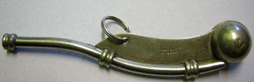 Bosun Whistle Marked Made in England & Broad Arrow on both sides of ball