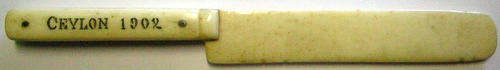 Boer War POW Bone Knife Boeren Kamp Ceylon 1902 178mm x 19mm x 10mm