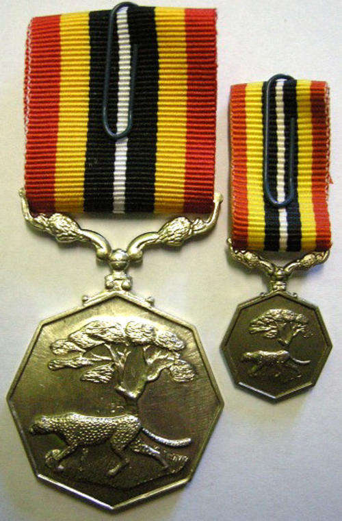 Full Size Southern Africa Medal Uniface Susp Short Grass Crisp Detail Matte Nr w/ Miniature