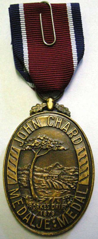Full Size John Chard Medal Numbered on Rim Thin Lettering Large Thick Suspender Ring