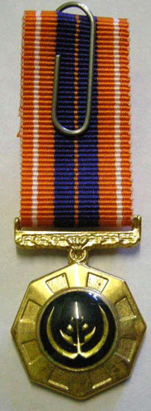 Miniature Pro Patria Medal Raised Epoxy Matte Finish @ Back
