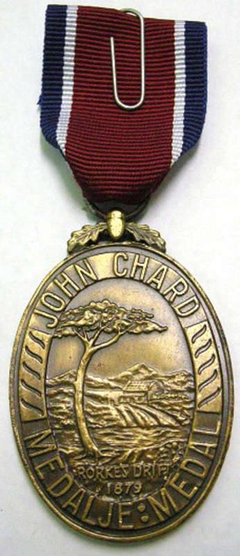 Full Size John Chard Medal Numbered on Rim Thin Lettering Large Thick Suspender Ring