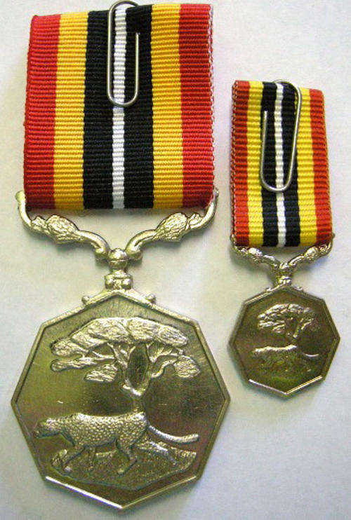 Full Size Southern Africa Medal Uniface Susp Tall Grass Crisp Detail Matte Finish Nr w/ Miniature