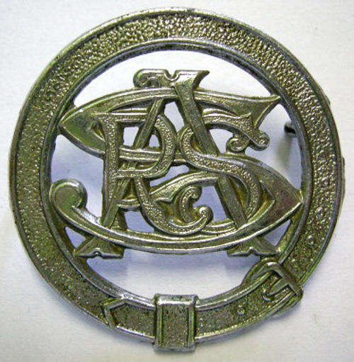 South African Railways Chromed Metal Voided Centre Cap Badge Lugs Pressed Closed