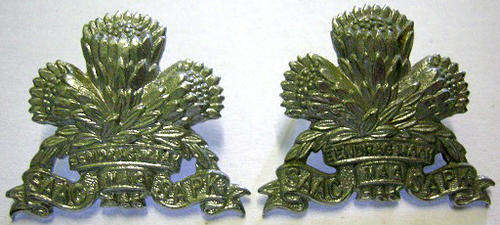 SA Armoured Corps Chromed Collar Badges Pair Dinnes 281