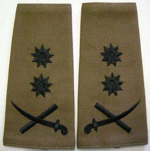SANDF Major General Rank Insignia Pair Embroidered on Material