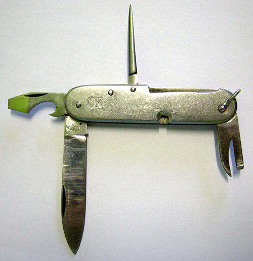 SADF Knife Marked M in U Blade Marked Coricama Stainless Italy Closed: 89mm x 20mm Length Blade 69mm
