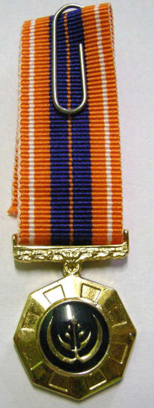 Miniature Pro Patria Medal Raised Epoxy Matte Finish @ Back