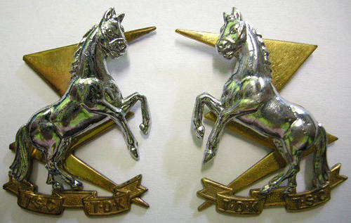 Technical Service Corps Bi-Metal Collar Badges Pair Dinnes 484 & 486