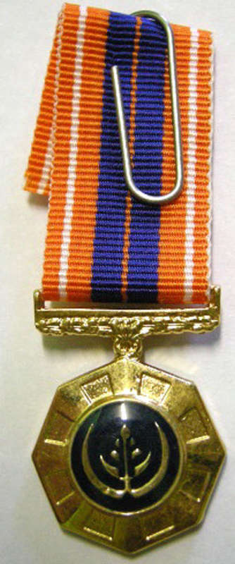 Miniature Pro Patria Medal Raised Epoxy Matte Finish @ Back