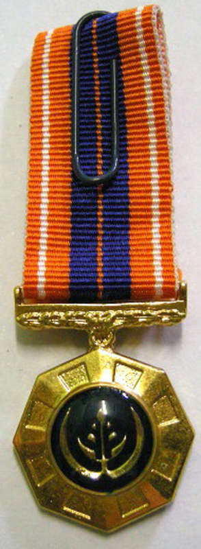 Miniature Pro Patria Medal Raised Epoxy Matte Finish @ Back