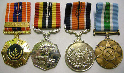 Full Size Medal Set of Four w/ Cunene Bar All Medals Numbered