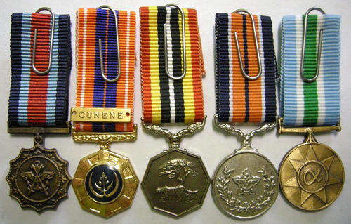 Miniature Medal Set of Five w/ Cunene Bar