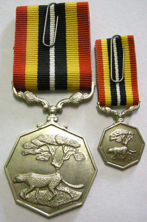 Full Size Southern Africa Medal Uniface Susp Tall Grass Crisp Detail Matte Finish Nr w/ Miniature