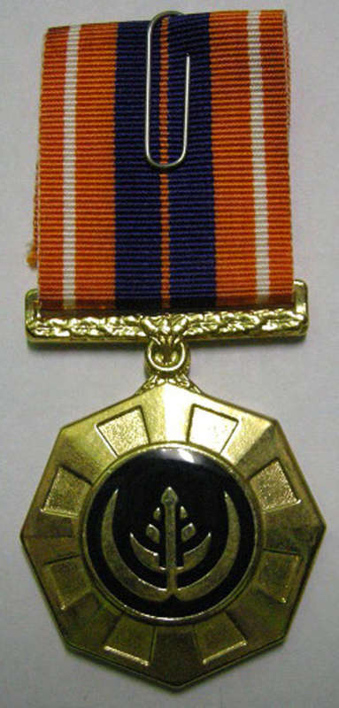 Full Size Pro Patria Medal Numbered at Back Flush Epoxy
