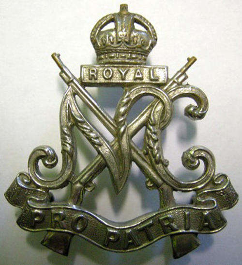 Royal Natal Carbineers White Metal Cap Badge Polished