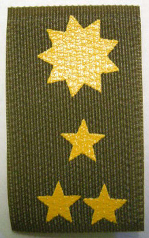 Brigadier Rank Insignia Single Printed
