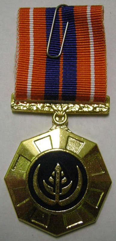Full Size Pro Patria Medal Numbered at Back Flush Epoxy