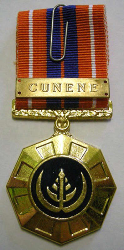 Full Size Pro Patria Medal Numbered at Back Flush Epoxy w/ Cunene Bar