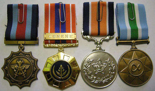 Full Size Medal Set of Four w/ Cunene Bar All Medals Numbered