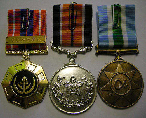 Full Size Medal Set of Three w/ Cunene Bar All Medals Numbered