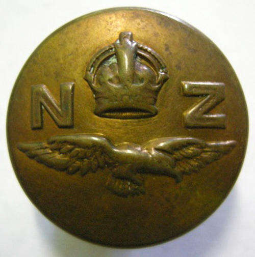 New Zealand Air Force Brass Button 23mm Marked Stokes & Son Melbourne