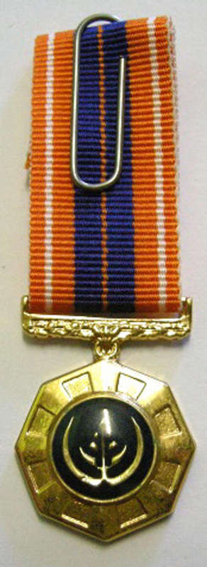Miniature Pro Patria Medal Raised Epoxy Matte Finish @ Back