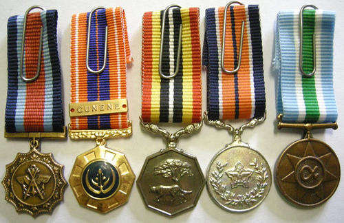 Miniature Medal Set of Five w/ Miniature Cunene Bar