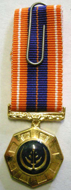 Miniature Pro Patria Medal Raised Epoxy Bright Finish @ Back