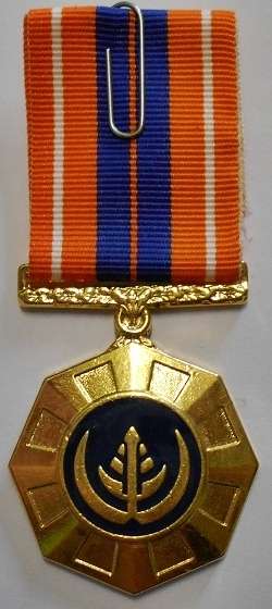 Full Size Pro Patria Medal Numbered at Back Flush Epoxy