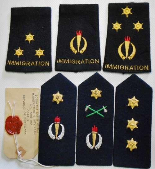 Tanzania Immigration Rank Insignia x 6 See Description
