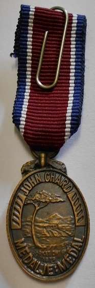 Miniature John Chard Medal Voided Acorn Dark Type
