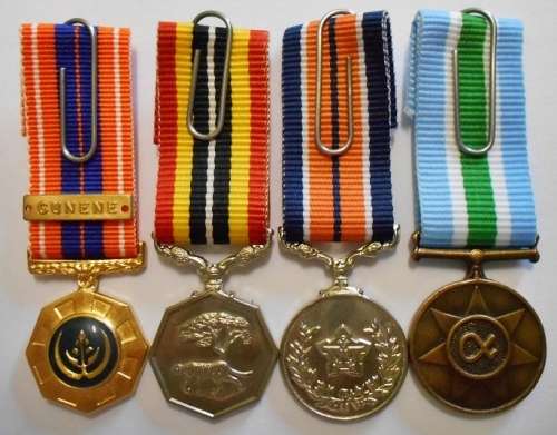 Miniature Medal Set of Four w/ Miniature Cunene Bar