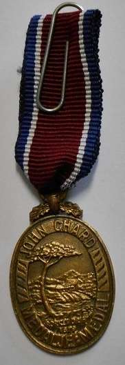 Miniature John Chard Medal w/ Royal Cypher