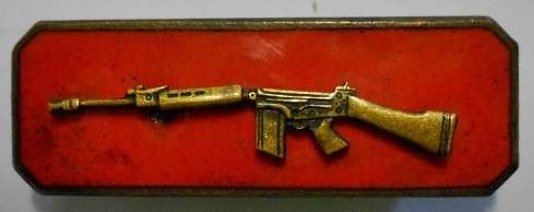 Army Marksman Badge Bronze Pins Intact w/ Enamel Back Plate