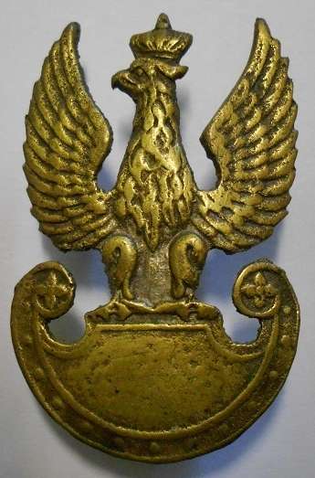 WWII Polish Army Cap Badge One Bolt Type (Brass Cast)