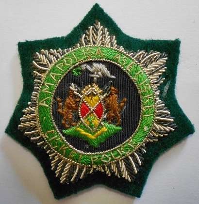 Ciskei Police Senior Officers Cap Bade Silver Wire & Cotton on Felt Padded 65mm
