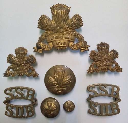Special Service Battalion Brass Cap & Collar Badges, Shoulder Titles & 3 x Buttons
