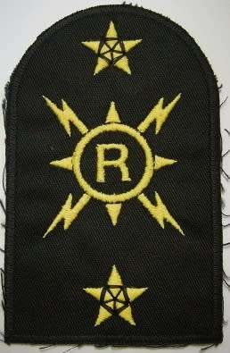 SA Navy Radio Fitter Trade Badge Embroidered on Material