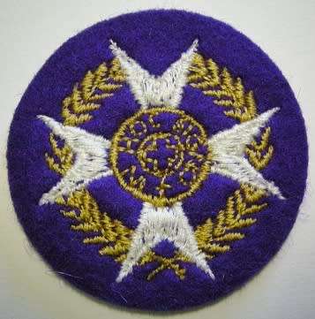 Chaplain Cloth Breast Badge Dinnes 1937