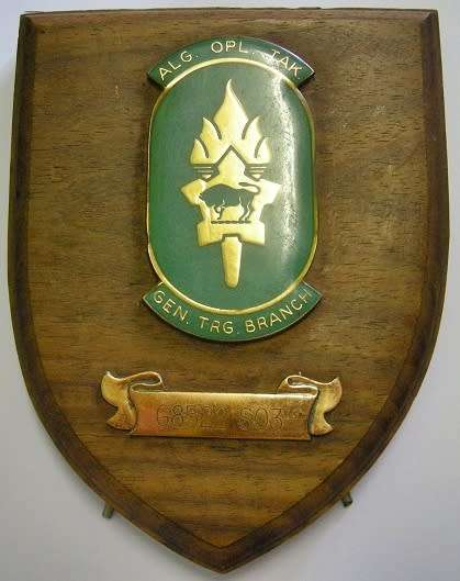 General Training Branch Plaque