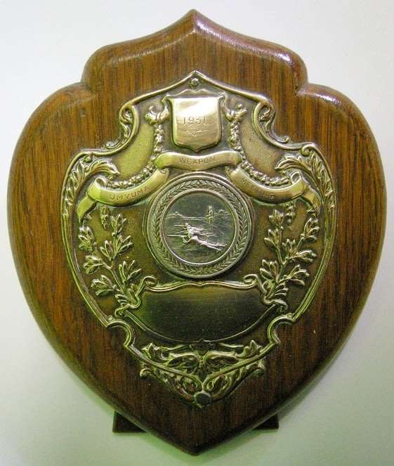 Umvuma Weapon Meeting 1931 Plaque Size of Wood 180mm x 150mm