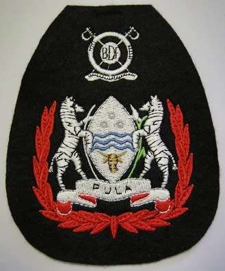 Botswana Defence Force Company Sgt Major Ceremonial Dress Rank Badge Embroidered on Felt 103 x 128mm