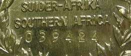 Full Size Southern Africa Medal Uniface Susp Short Grass Crisp Detail Matte Nr @ Back In Box