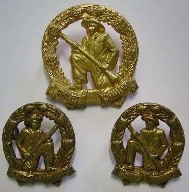 Citizen Force (Skiet Kommando) Gilding Metal Cap & Collar Badges Owen 805, 806 & 807
