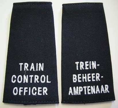 SAR / SAS Train Control Officer Bilingual Rank Insignia Pair Embroidered on Material